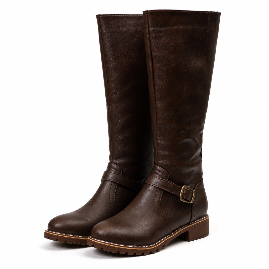 Roland | Womens Ankle Boots Winter Warm Lace Up Leather Boots Brown packshot