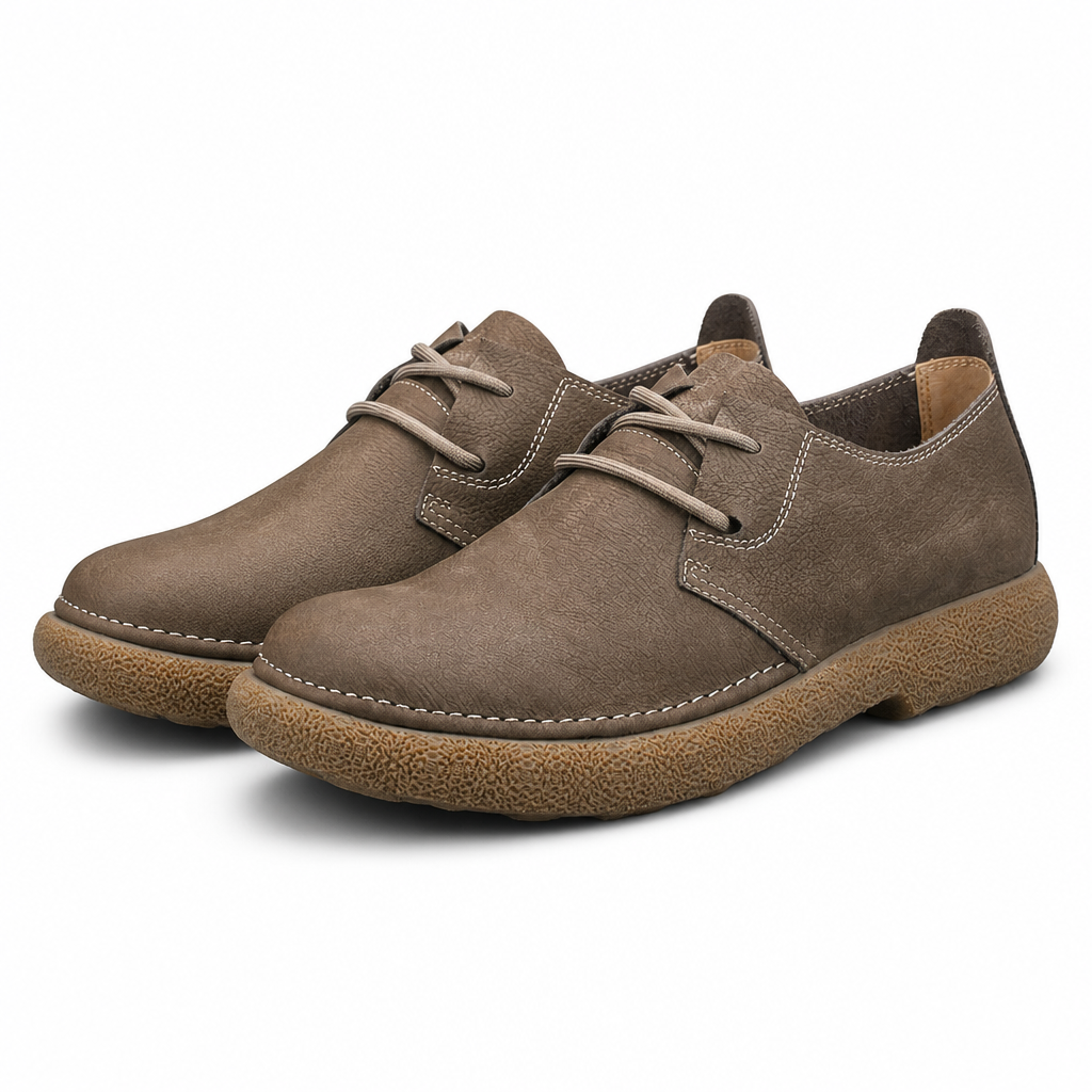 Dashiell | Mens Chelsea Ankle Leather Brogue Casual Boots Grey packshot