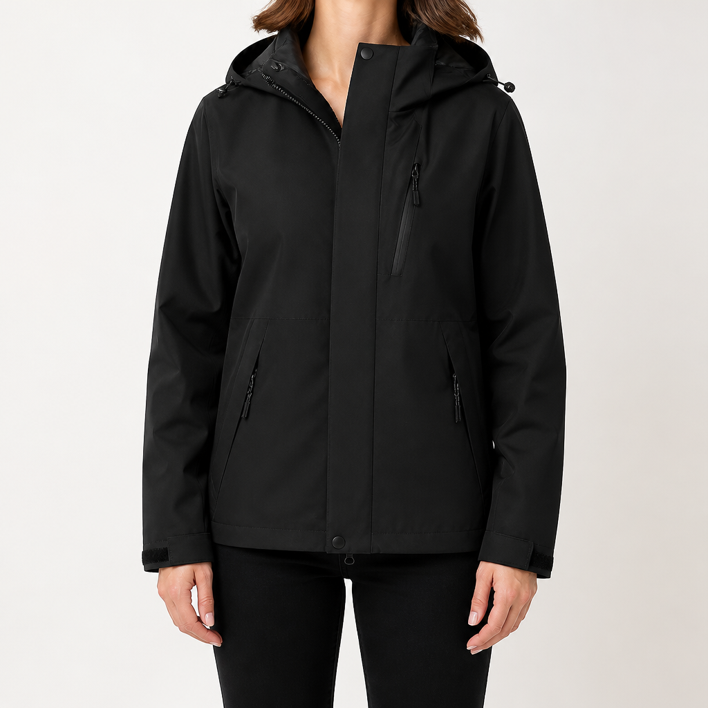 Beatrice | Womens Waterproof Fleece Lined 3 In 1 Jacket, Black
