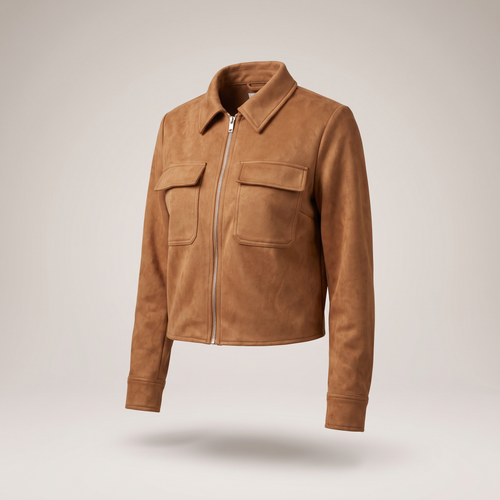 Belgrave | Cropped Jacket Coat Suede