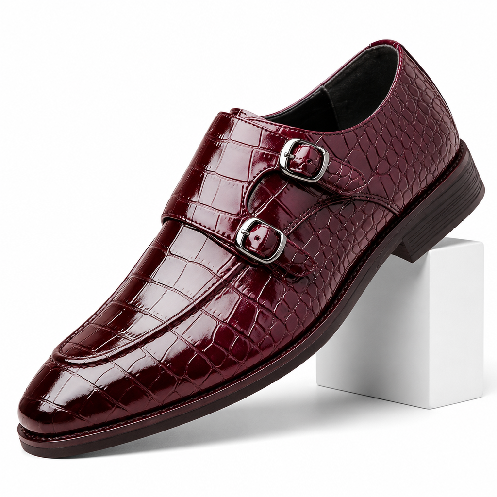 Anders | Womens Leather Business Breathable Formal Dress Shoes Wine Red packshot