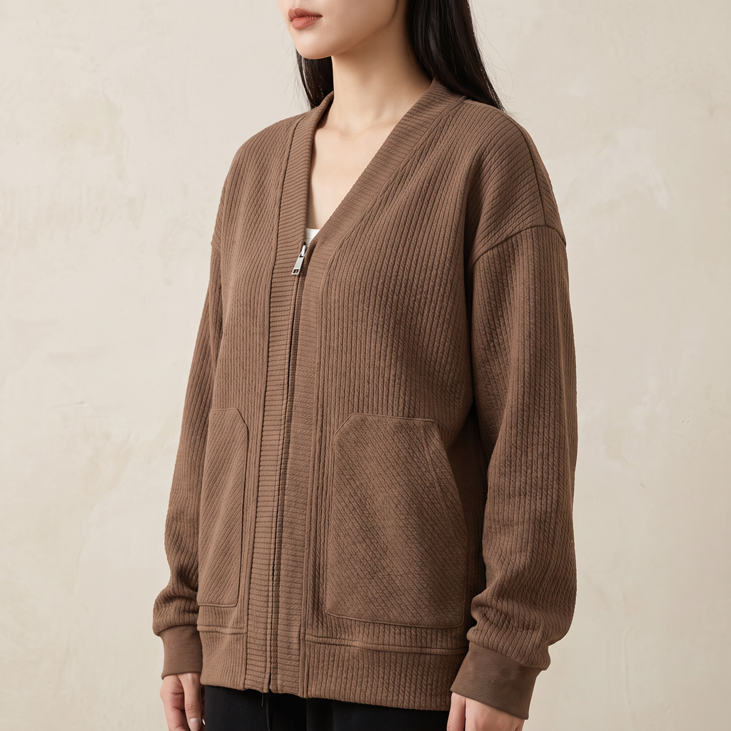 Dalston | Cardigan Knit Sweater Ribbed