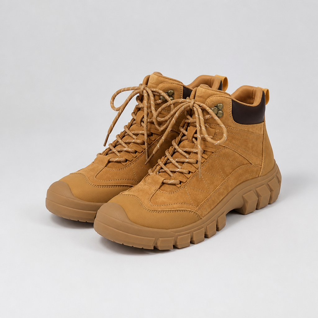 Sawyer | Womens Chunky Platform Lace Up Ankle Combat Boots, Tan 3