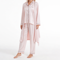 Amara | Womens Satin Jacquard Loungewear Pyjama Set, Pink