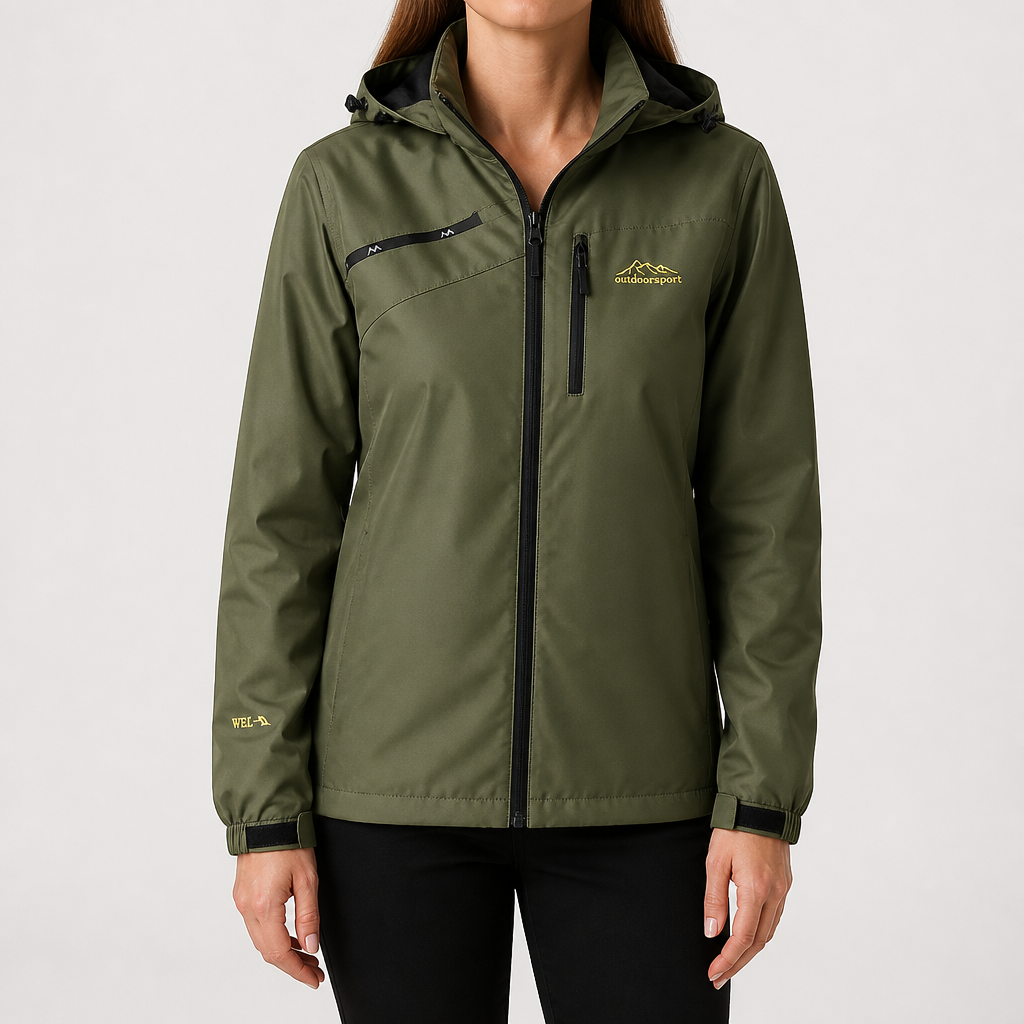 Colette | Womens Waterproof Windproof Jacket, Army Green