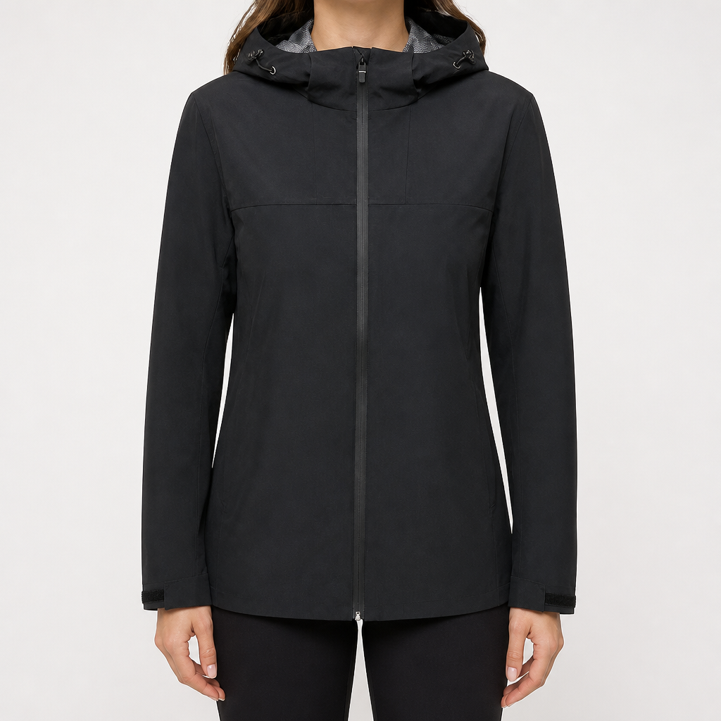 Beatrice | Womens Waterproof Hooded Softshell Jacket, Black