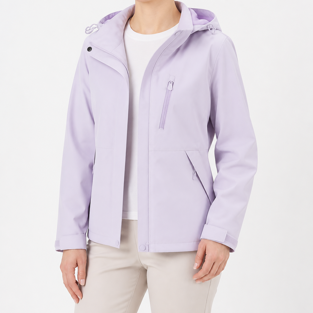 Imogen | Womens 3 In 1 Waterproof Hooded Softshell Jacket, Soft Purple
