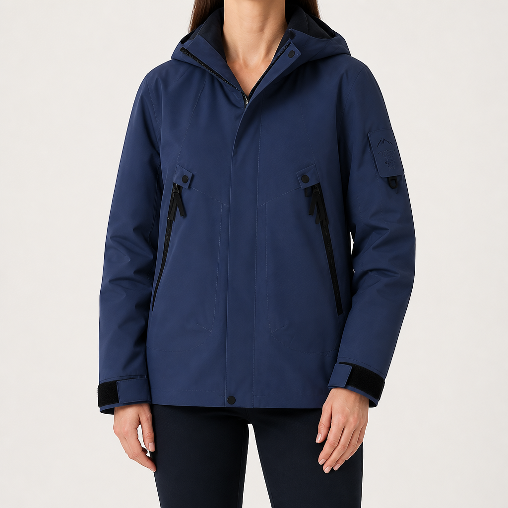 Rowan | Womens Waterproof 3 in 1 Hooded Jacket, Navy Blue 2