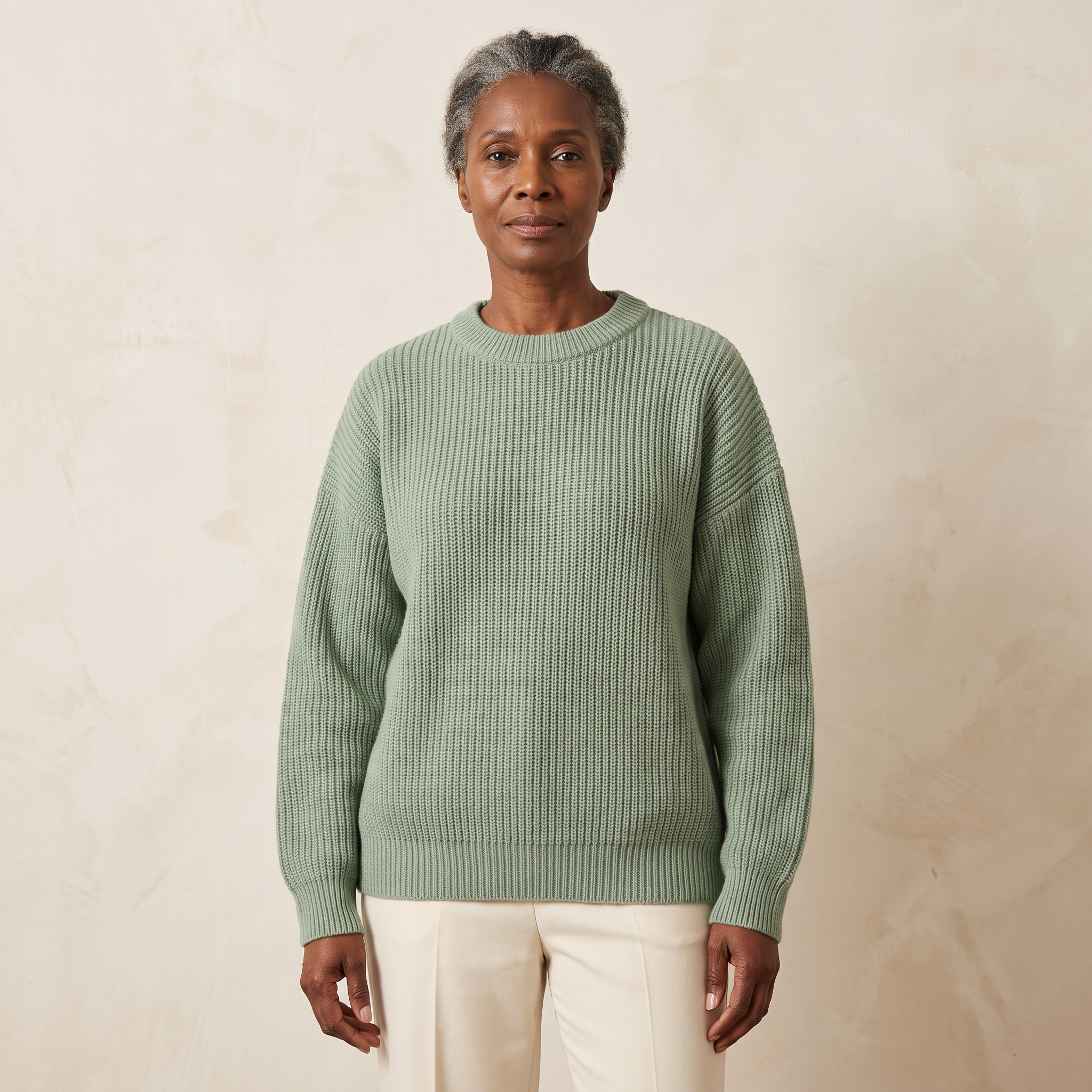 Blythe | Relaxed Chunky Cardigan Sweater Knit Crew Neck