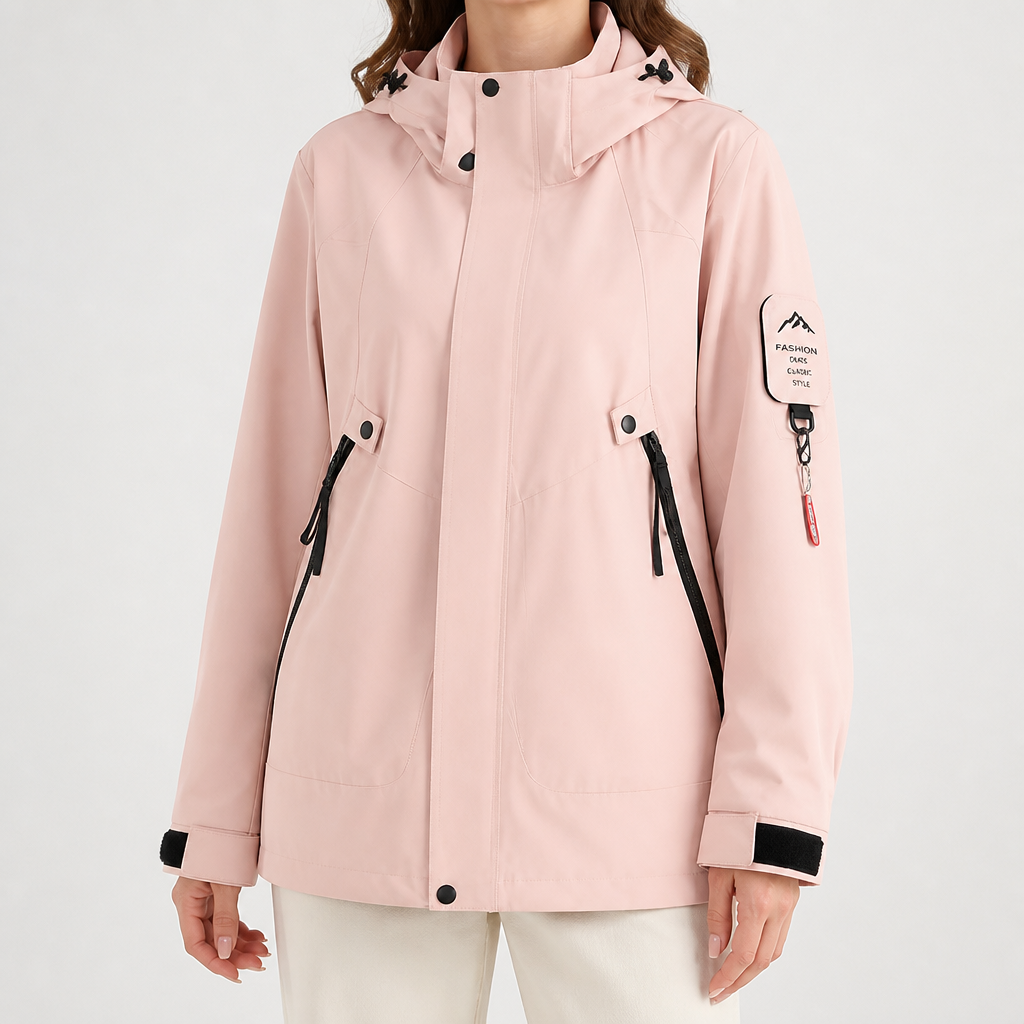 Rowan | Womens Waterproof 3 in 1 Hooded Jacket, Ice Pink 3