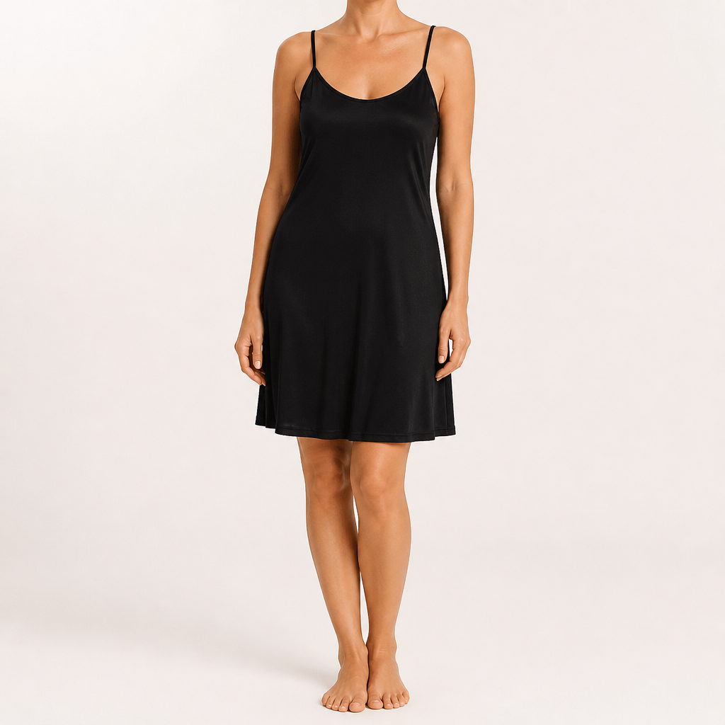 Sabine | Womens Silk Cami Slip Dress, Black