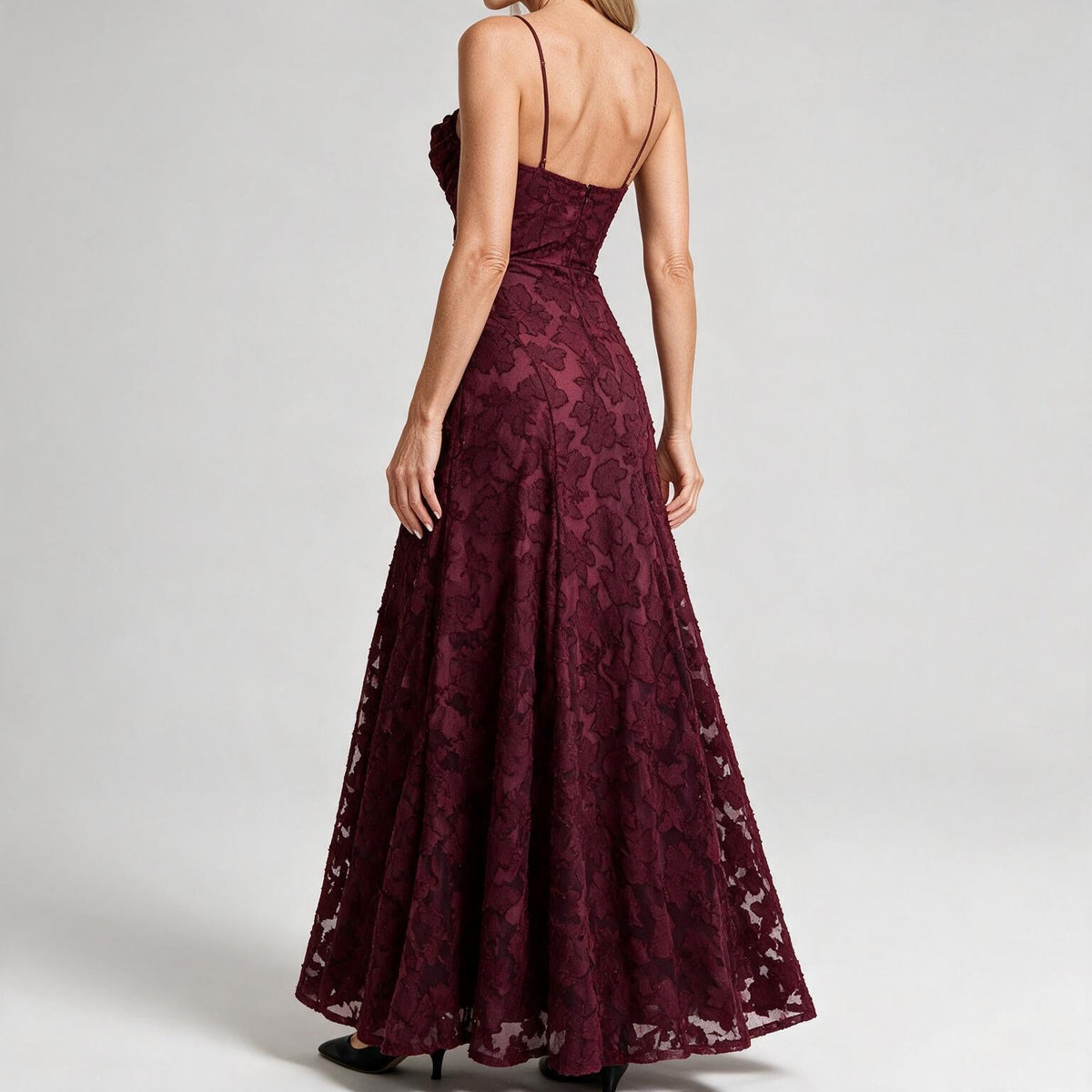 Colette | Womens Wedding Guest Maxi Lace A-Line High Waist Dresses