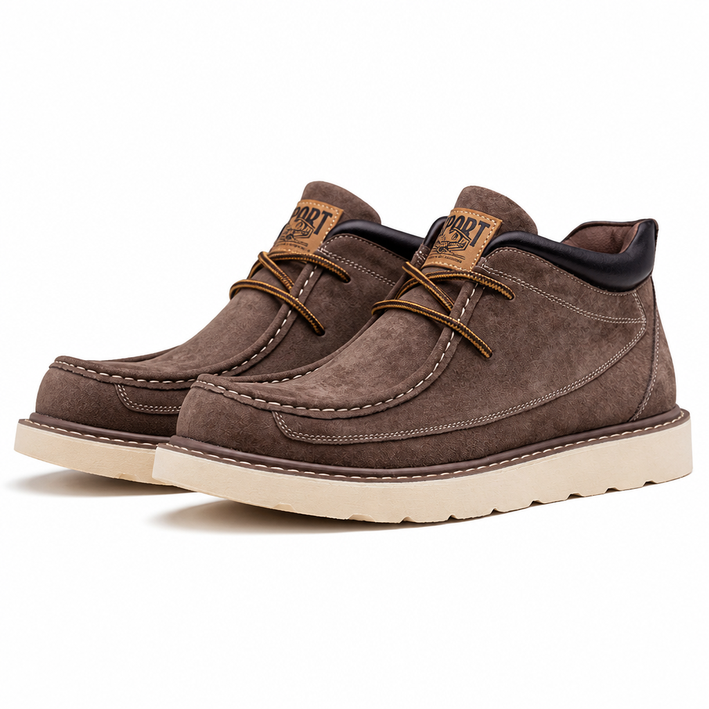 Ronan | Mens Vintage Lace Up Casual Work Boots Brown packshot