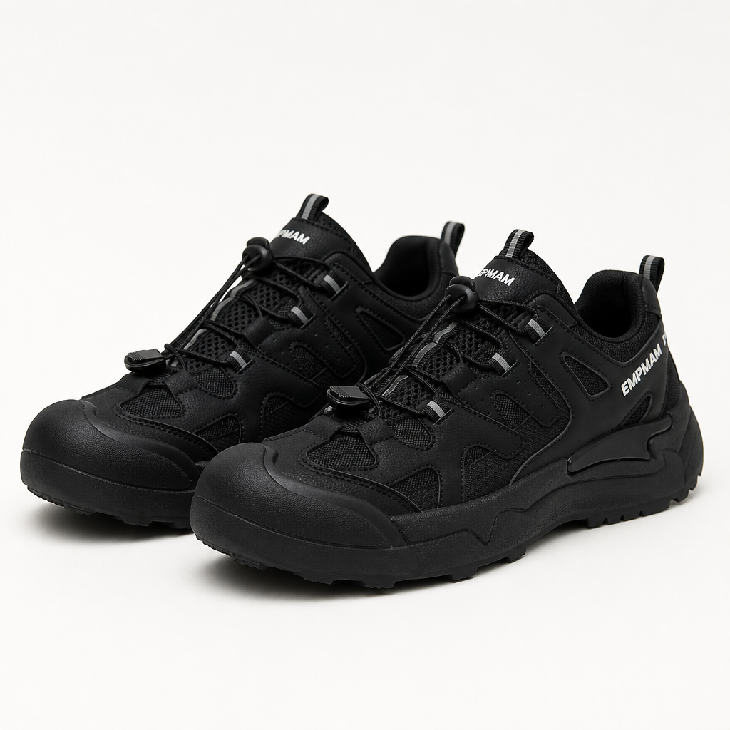 Imogen | Womens Lightweight Non Slip Trail Running Shoes, Black