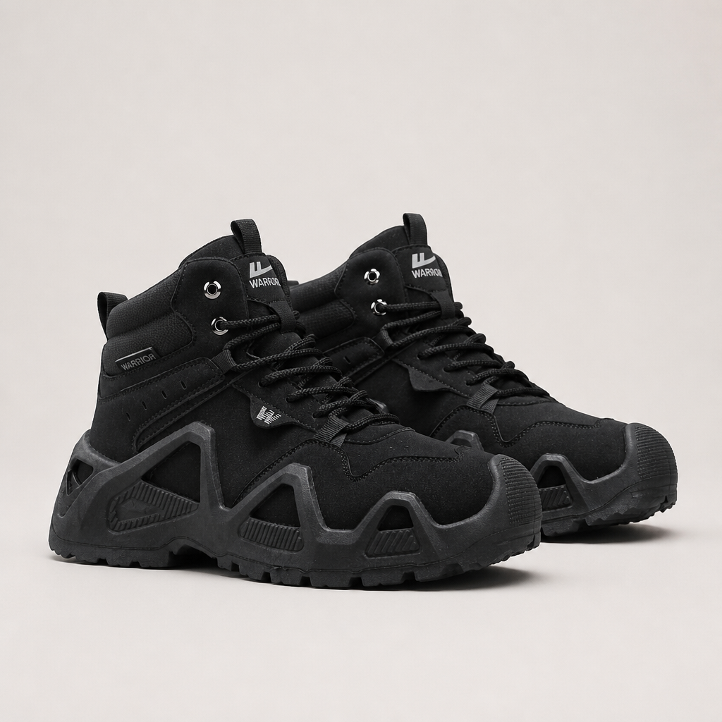 Edmund | Mens Water Resistant Hiking Walking Boots, Black