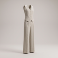 Bramley | Wide Leg Waistcoat Vest V Neck