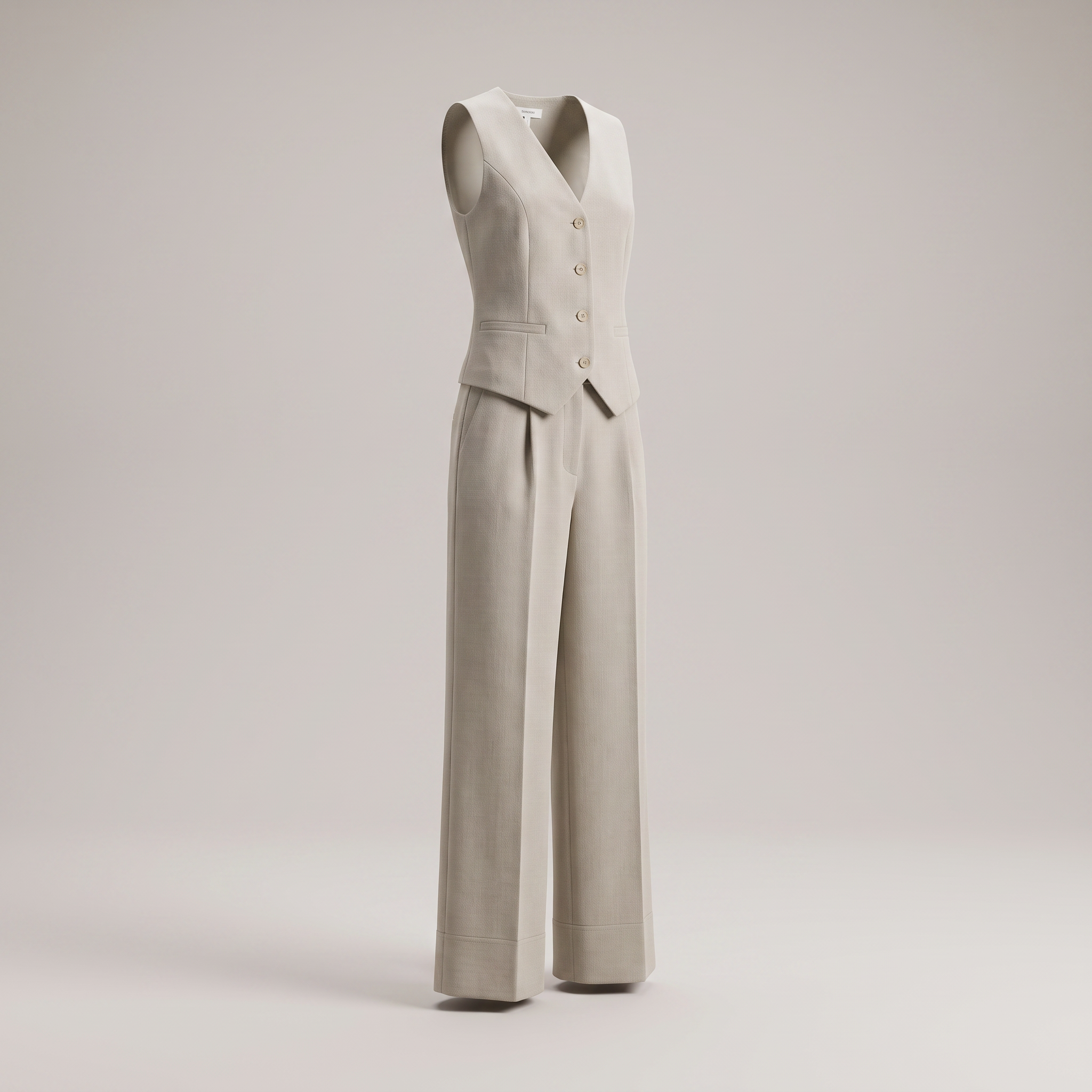 Bramley | Wide Leg Waistcoat Vest V Neck
