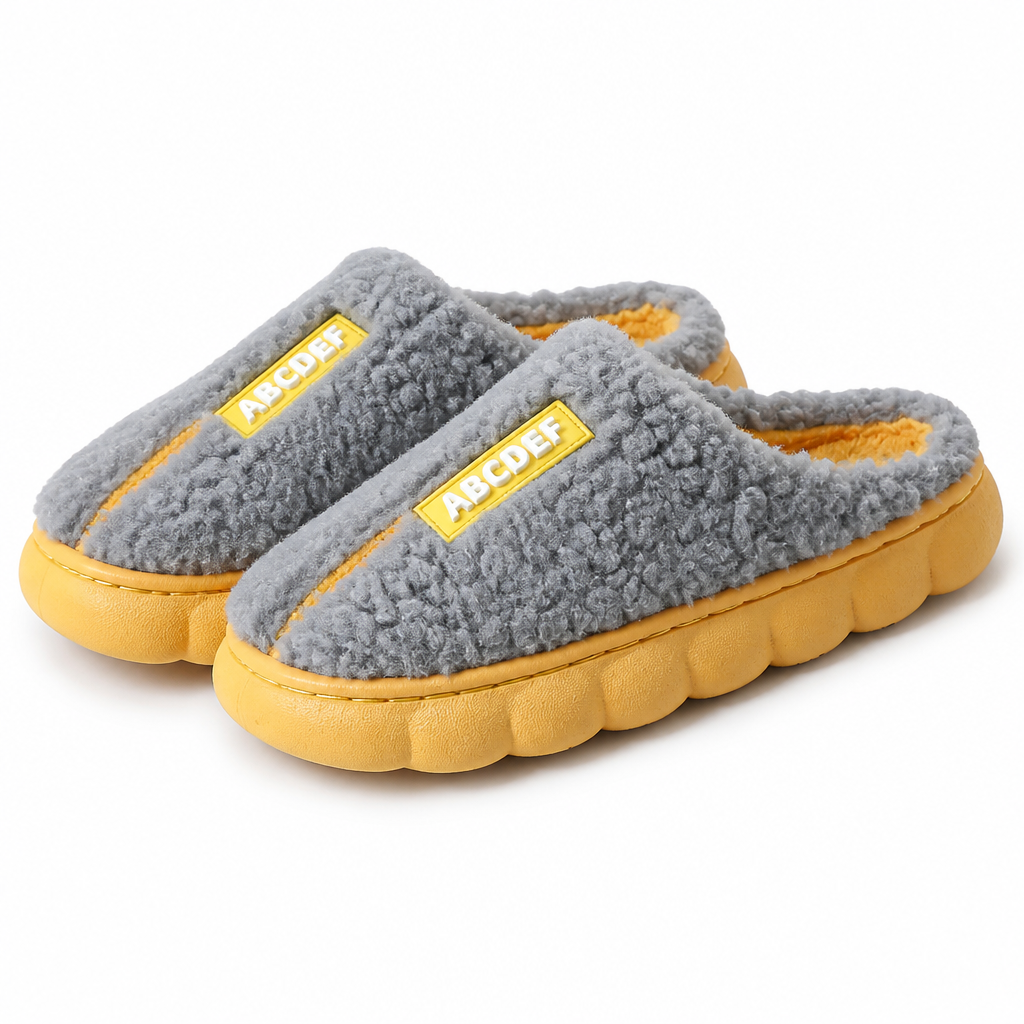 Fisk | Womens Slippers Fluffy Warm Memory Foam House Slippers Design 7 packshot