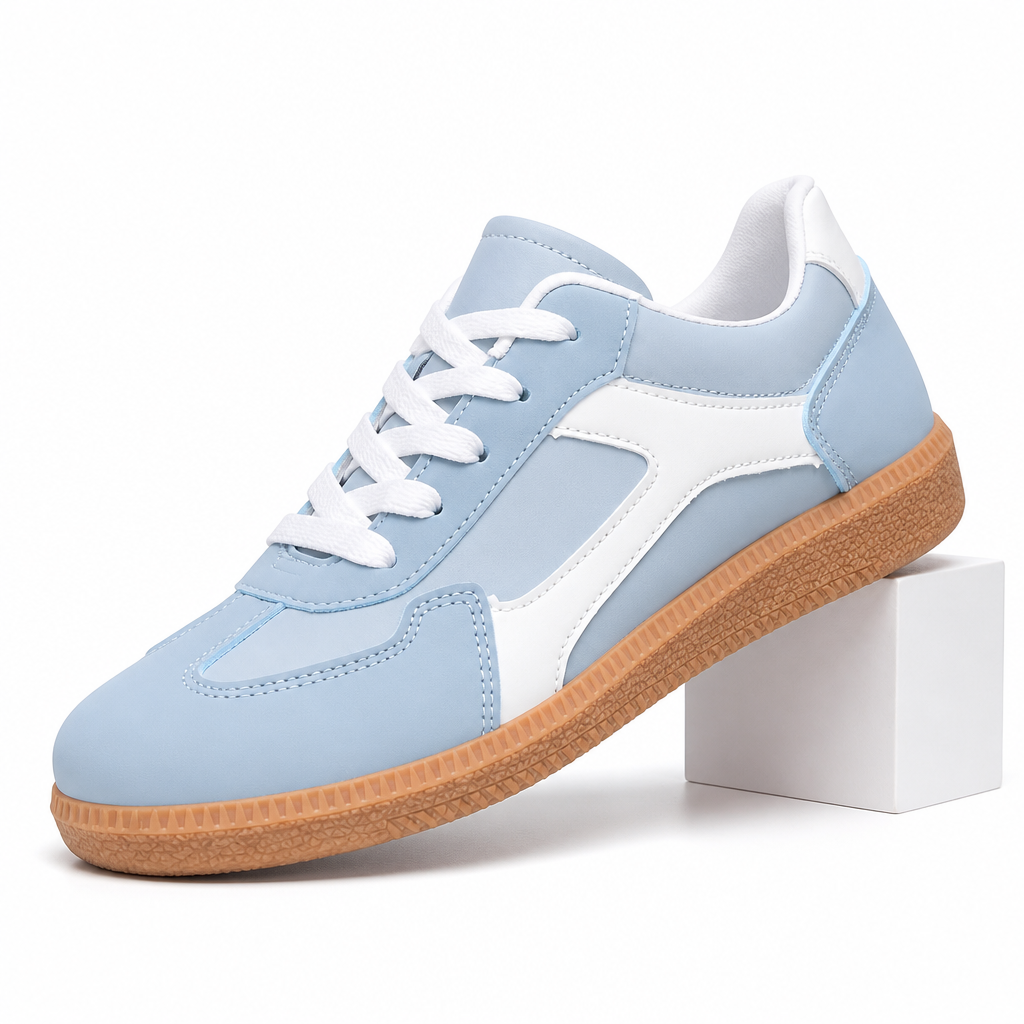 Ozias | Womens Trainers Running Shoes Sports Retro Lace Up Shoes Sky Blue packshot