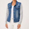 Isla | Womens Hooded Denim Jacket, Blue