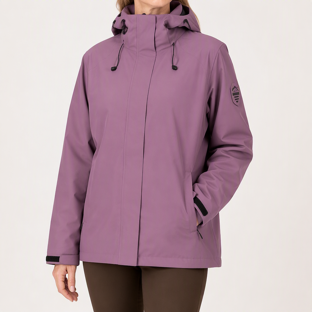 Sylvie | Womens Waterproof Windproof 3 In 1 Jacket, Purple