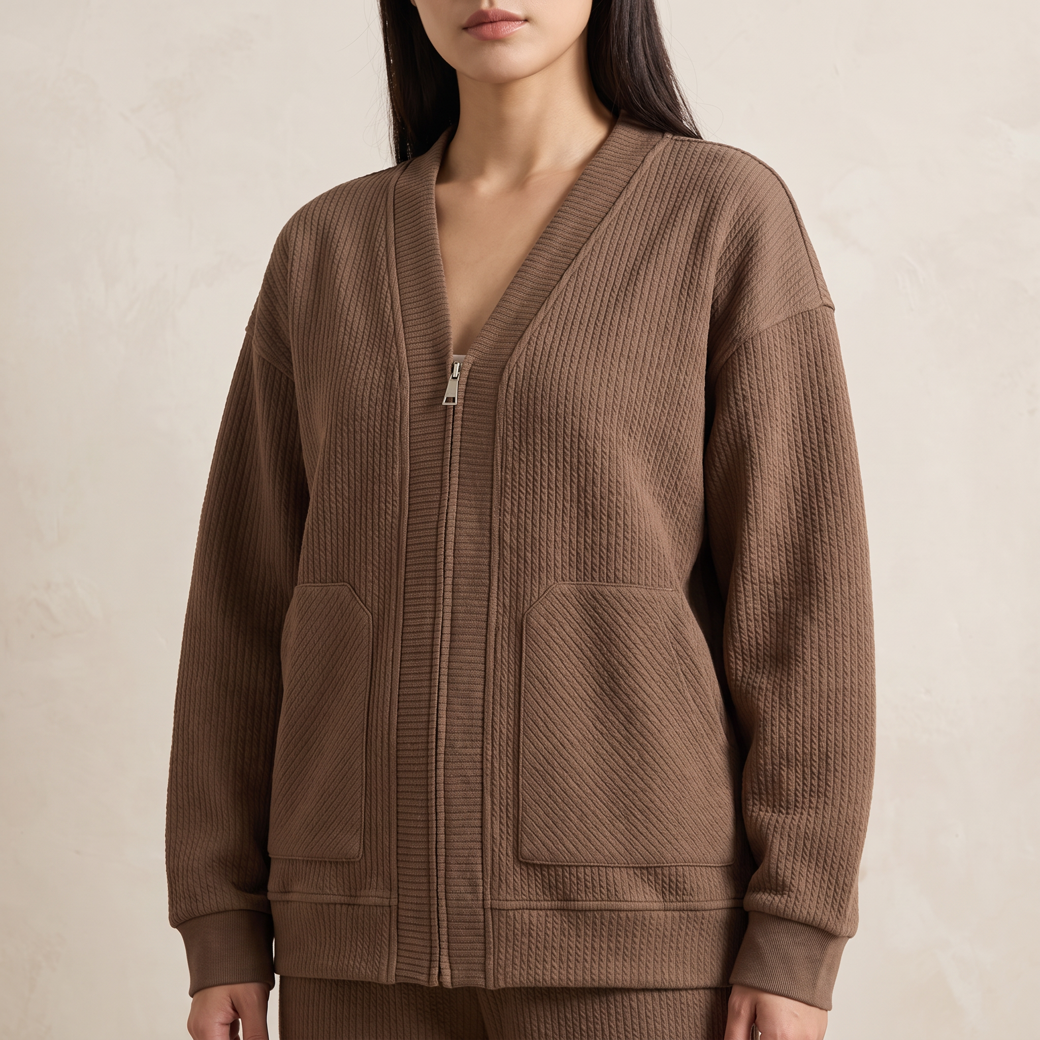 Dalston | Cardigan Knit Sweater Ribbed