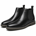 Ellison | Mens Chelsea Boots Retro Leather Ankle Boots Black packshot