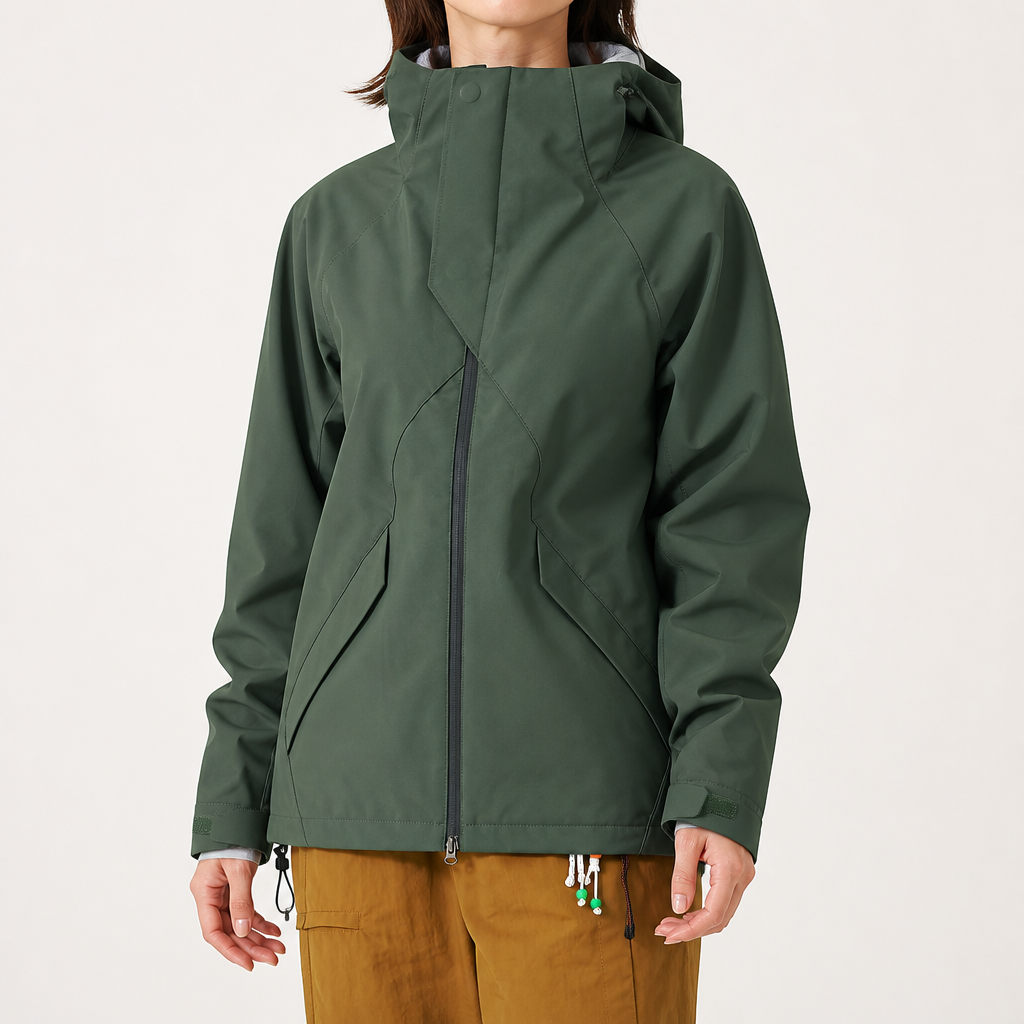 Harriet | Womens Waterproof Windproof Softshell Jacket, Army Green 2
