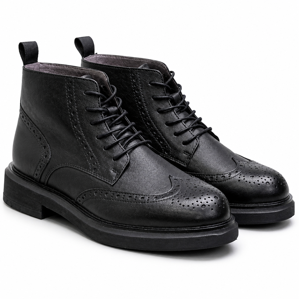 Bramwell | Mens Chelsea Ankle Winter Outdoor High Top Boots Black packshot