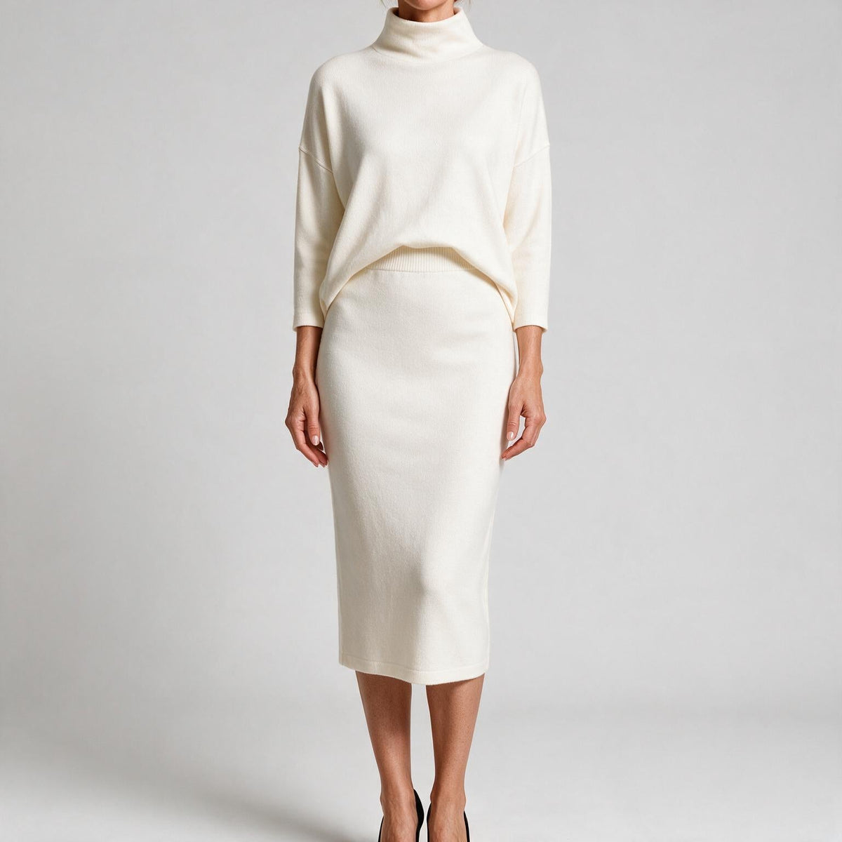 Tobin | Womens Summer Casual V Neck Loose Fit Dress Off White