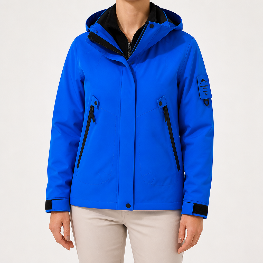 Rowan | Womens Waterproof 3 in 1 Hooded Jacket, Klein Blue 2