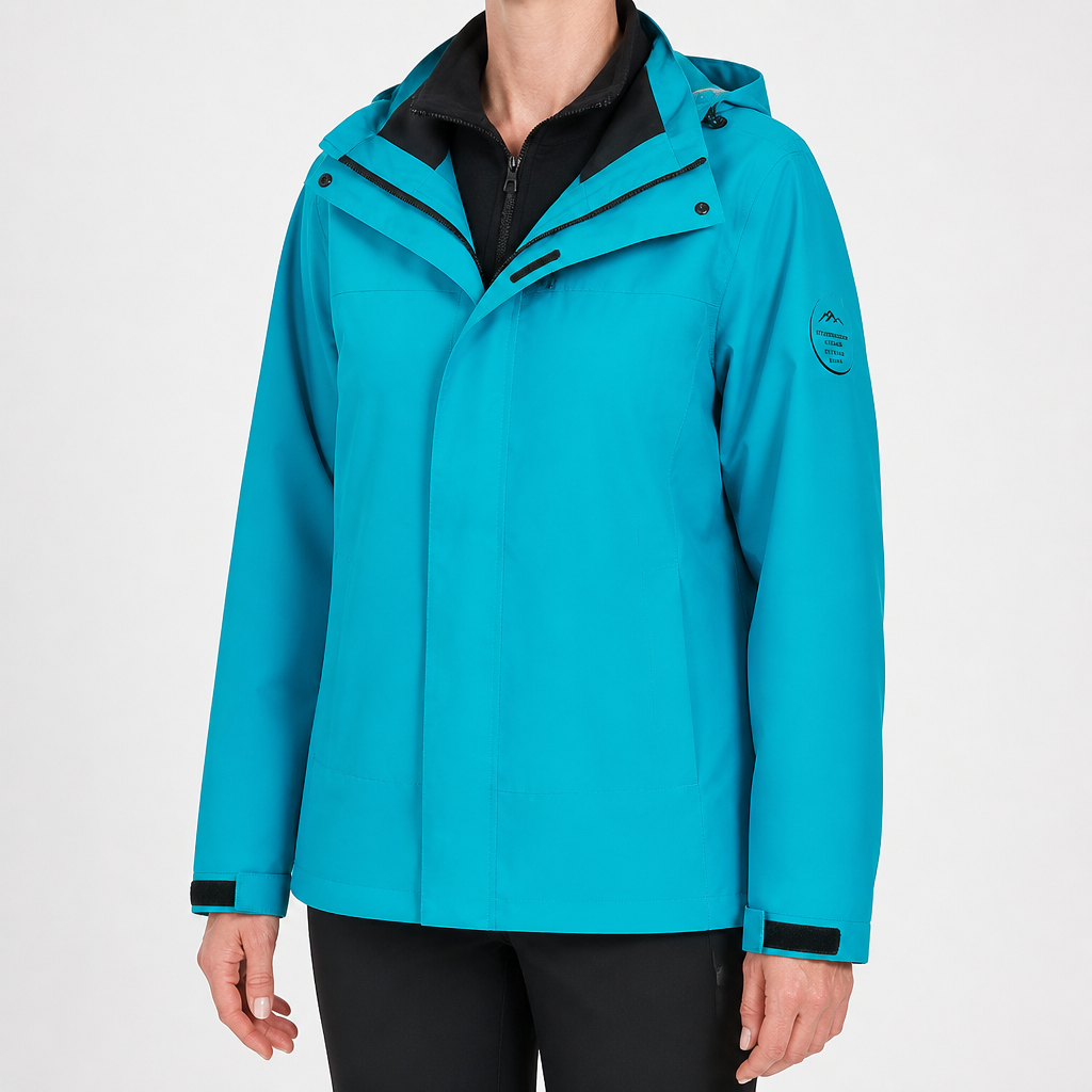 Sylvie | Womens Waterproof Windproof 3 In 1 Jacket, Cobalt Blue