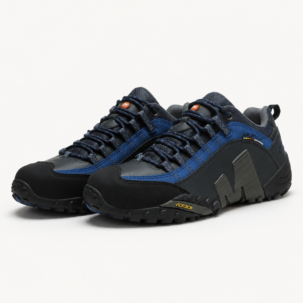 Callum | Mens Non Slip Hiking Walking Shoes, Navy Blue