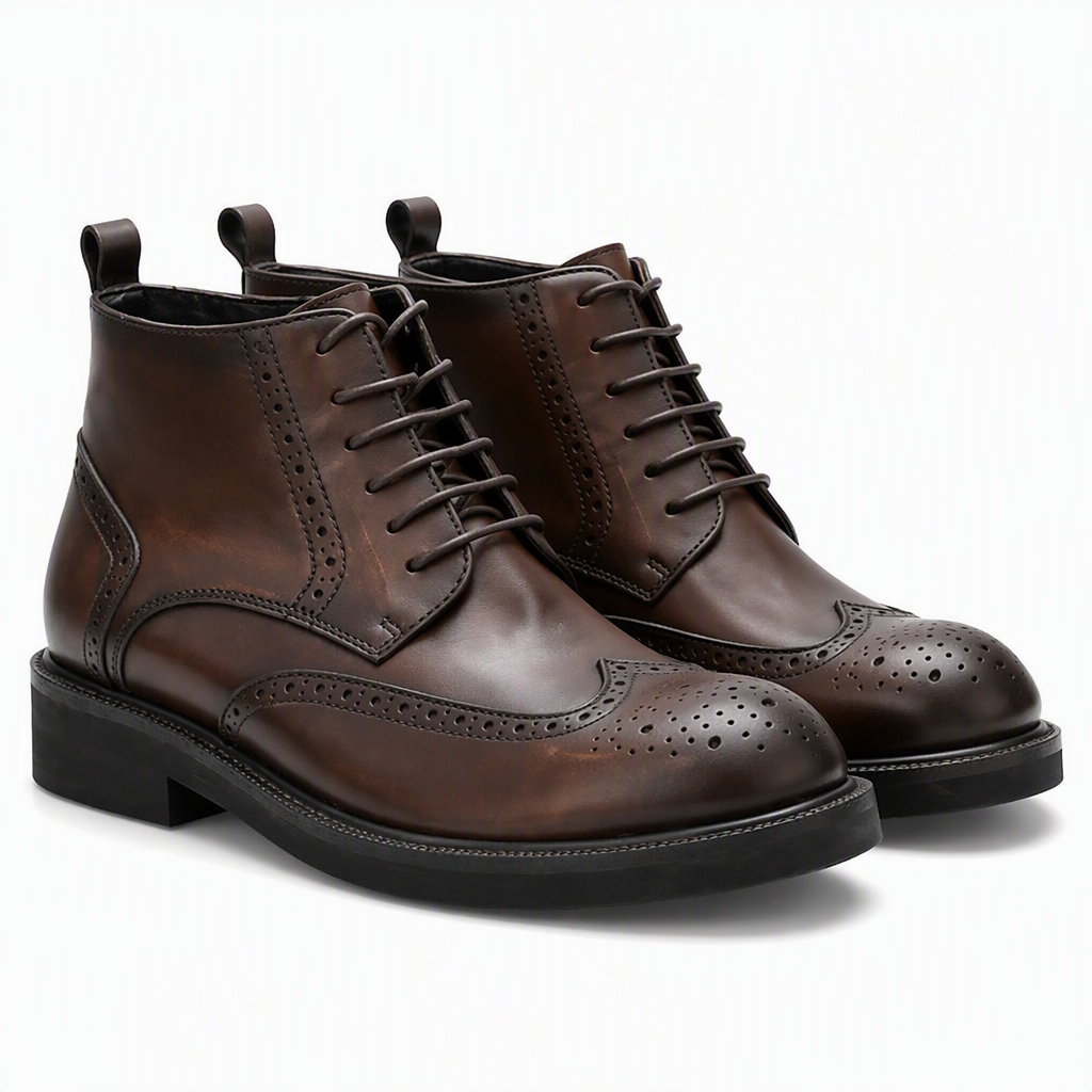 Bramwell | Mens Chelsea Ankle Winter Outdoor High Top Boots Brown 2 packshot