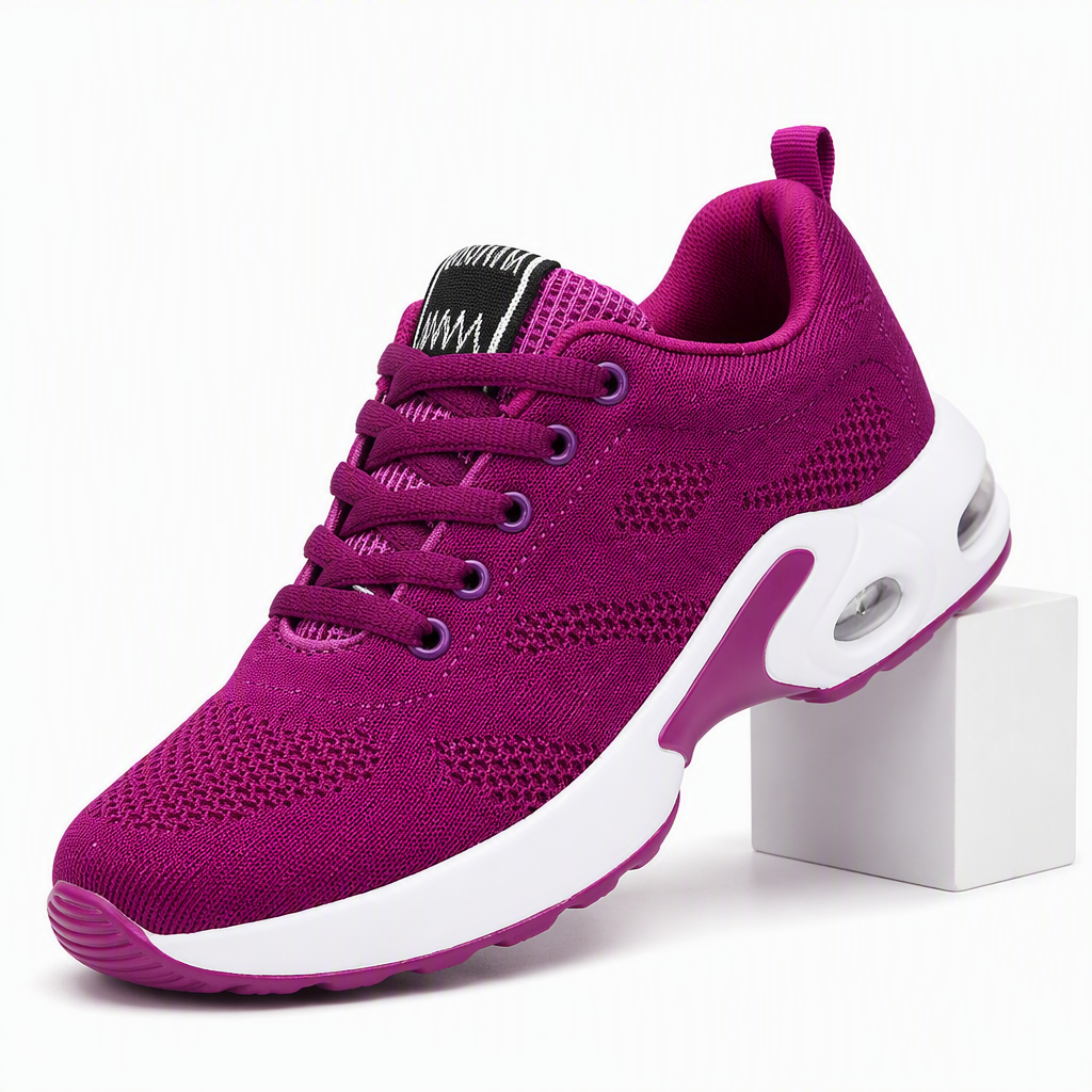 Liana | Womens Trainers Running Air Cushion Knit Breathable Sports Shoes Purple packshot