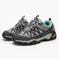 Delphine | Womens Leather Non Slip Breathable Walking Hiking Shoes, Grey