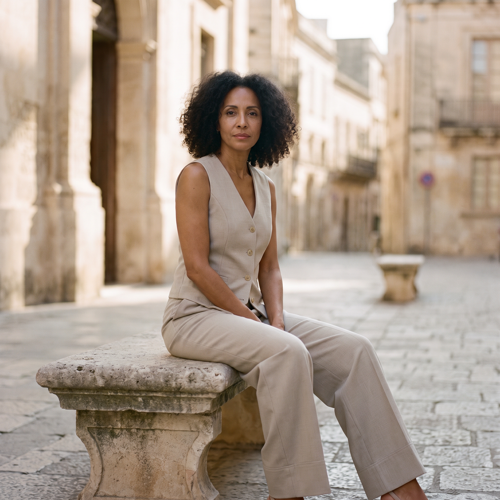 Bramley | Wide Leg Waistcoat Vest V Neck