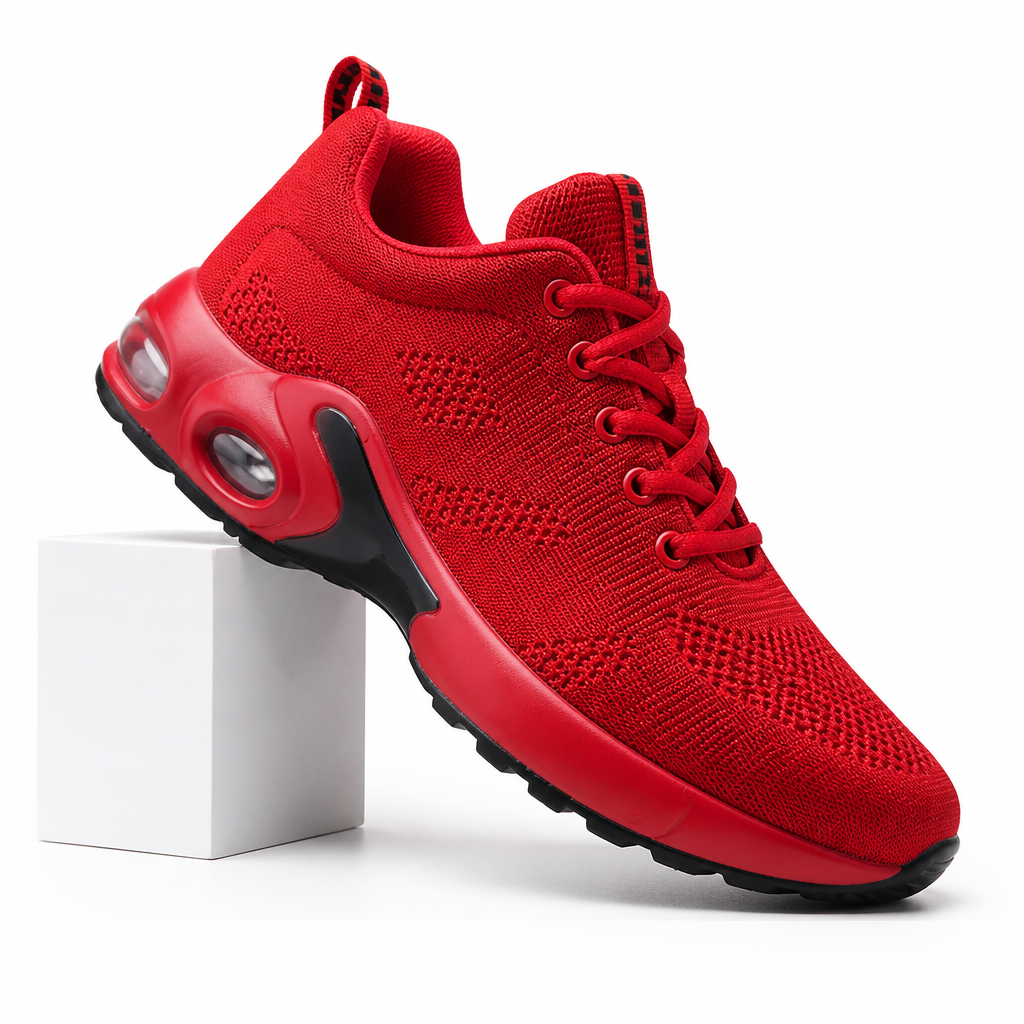 Nova | Womens Running Shoes Trainers Knit Mesh Cushioned Sneakers Shoes Red packshot