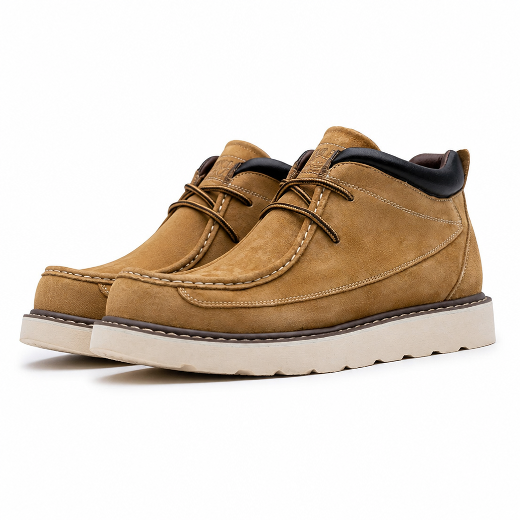 Ronan | Mens Vintage Lace Up Casual Work Boots Camel packshot