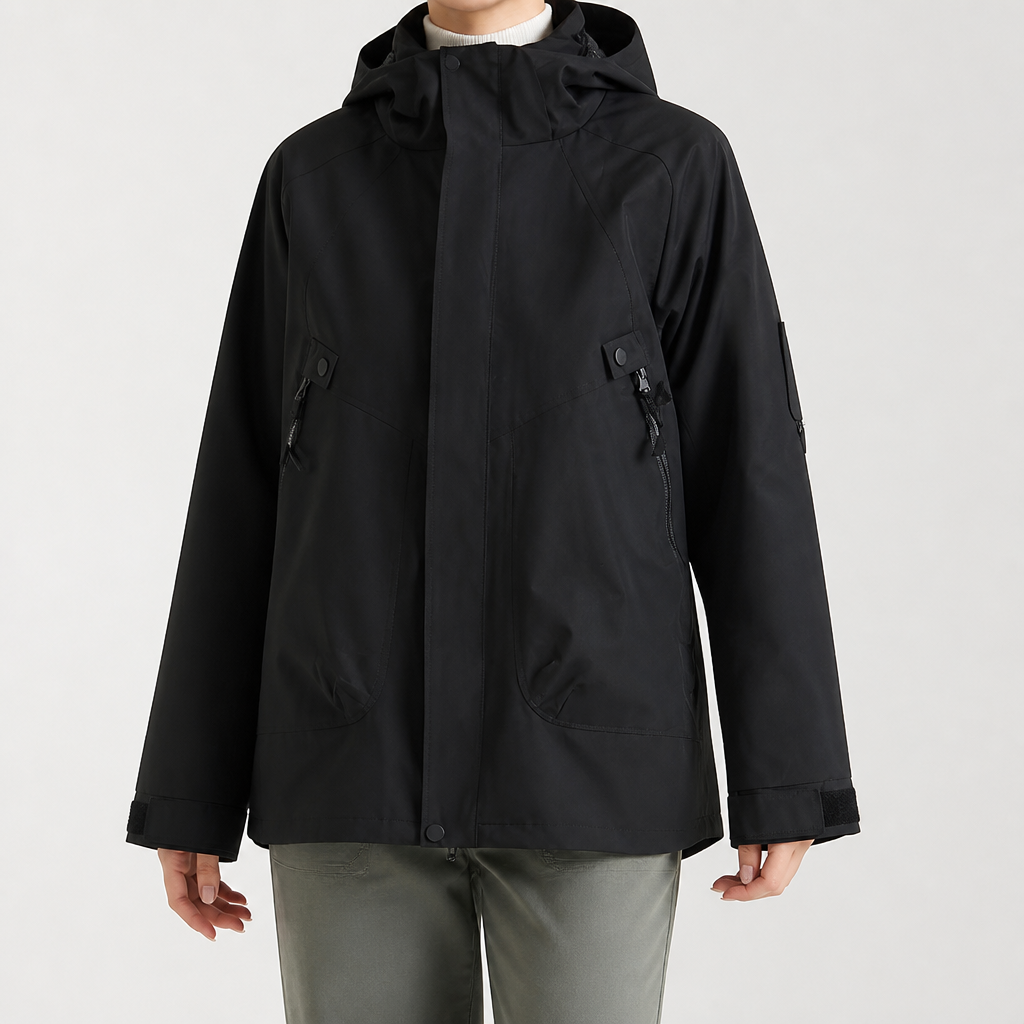 Rowan | Womens Waterproof 3 in 1 Hooded Jacket, Black 2