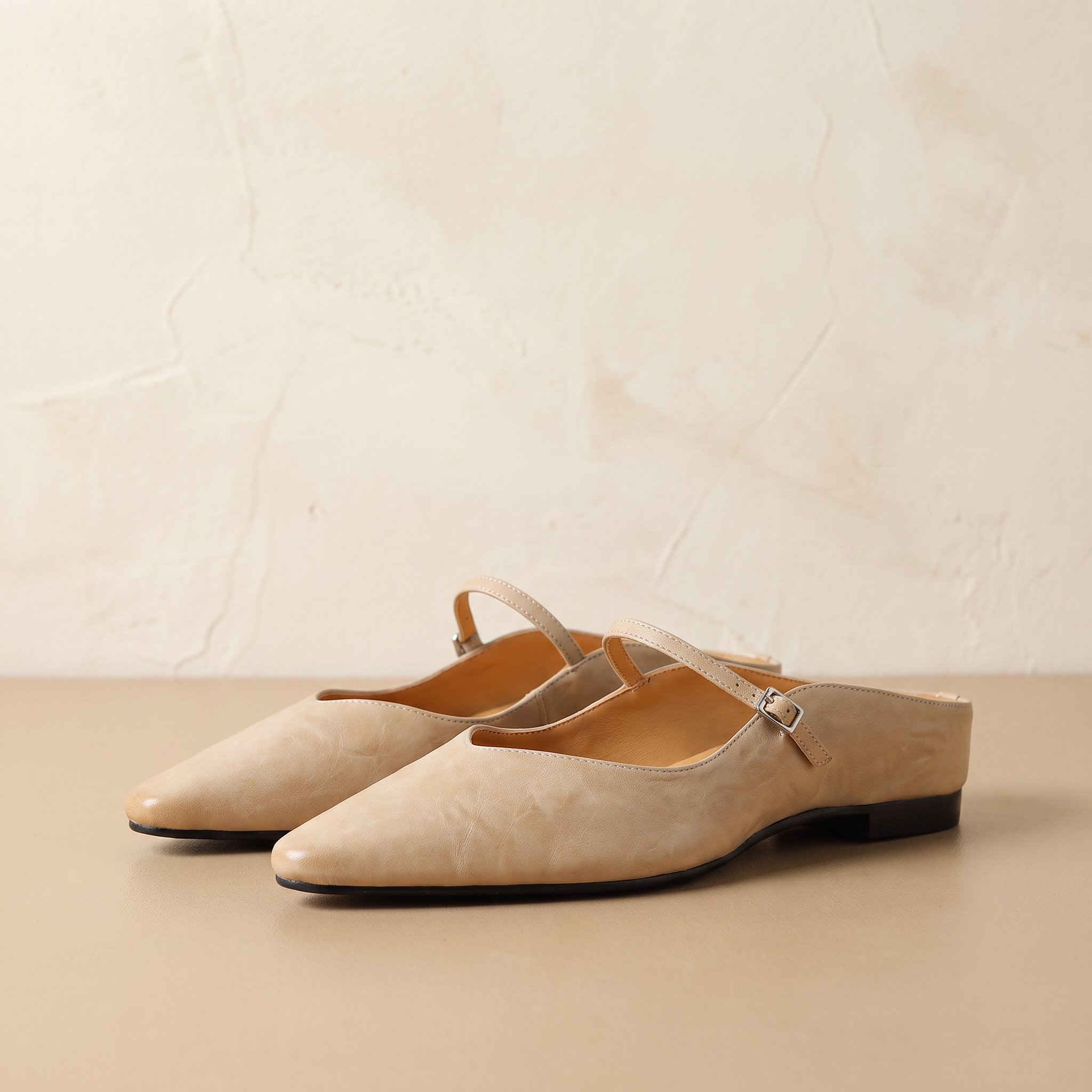 Theodora | Slim Mules Slippers Leather