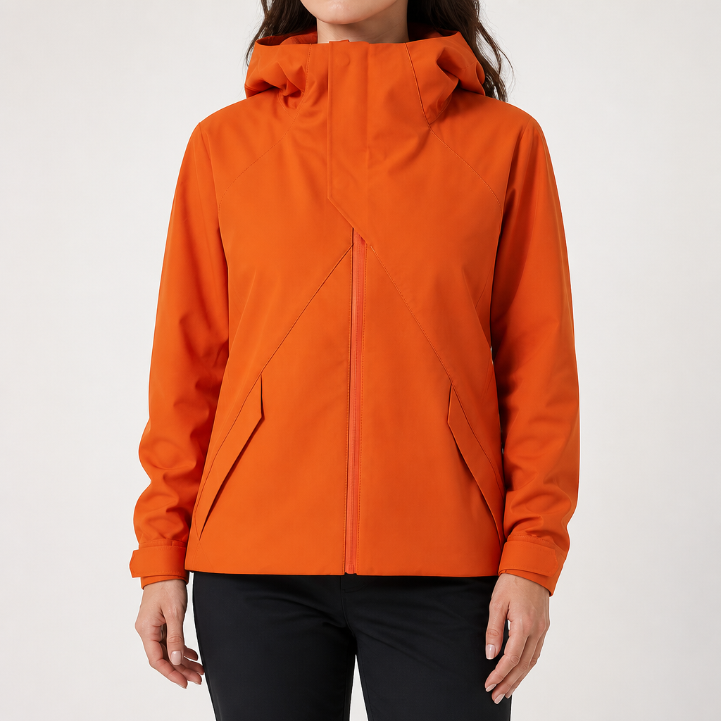 Harriet | Womens Waterproof Windproof Softshell Jacket, Orange 2