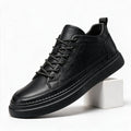 Maren | Mens Trainers Leather British Casual Smart Sneakers Shoes Black packshot