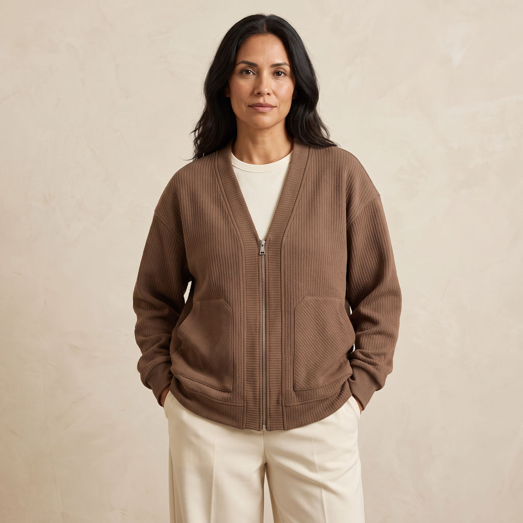 Dalston | Cardigan Knit Sweater Ribbed