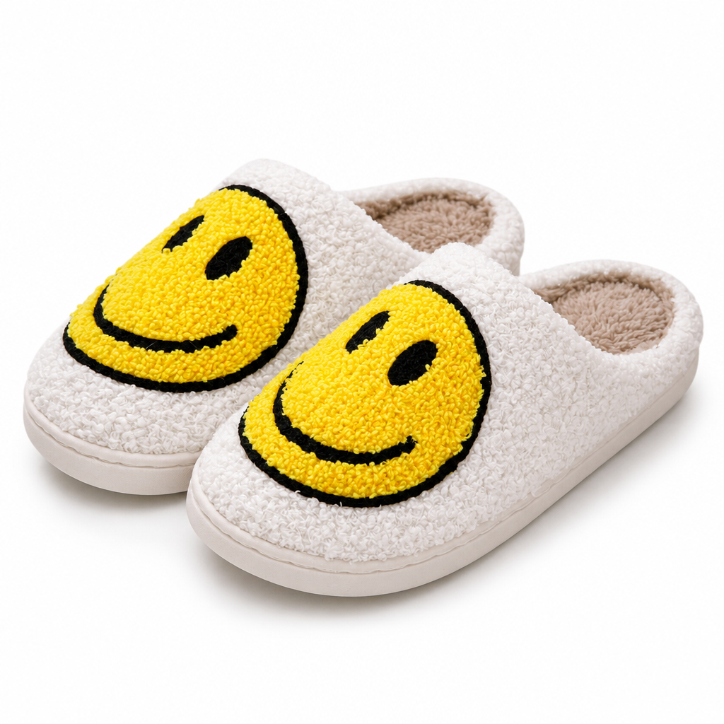 Tamsin | Womens Slippers Fluffy Cute Cartoon Warm House Slippers White Yellow packshot