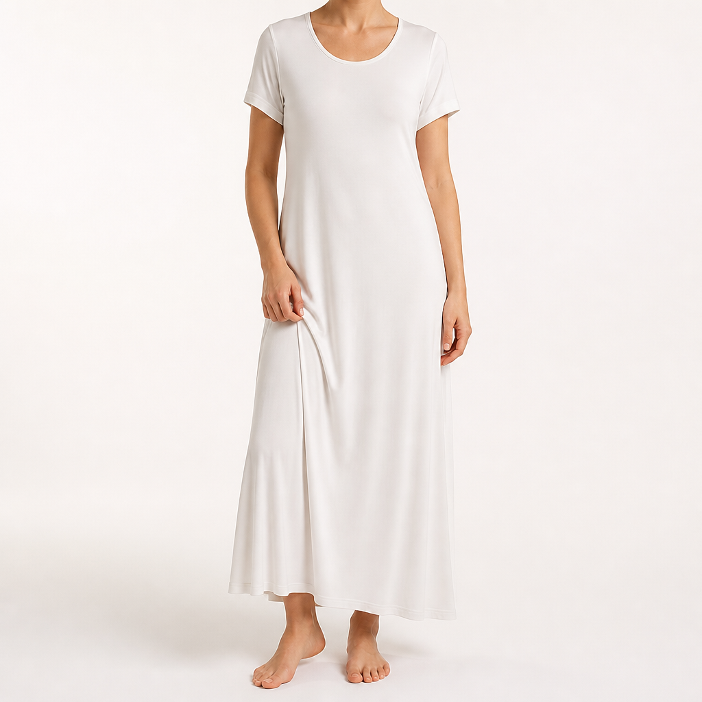 Sabine | Womens Silk Cami Slip Dress, White 2