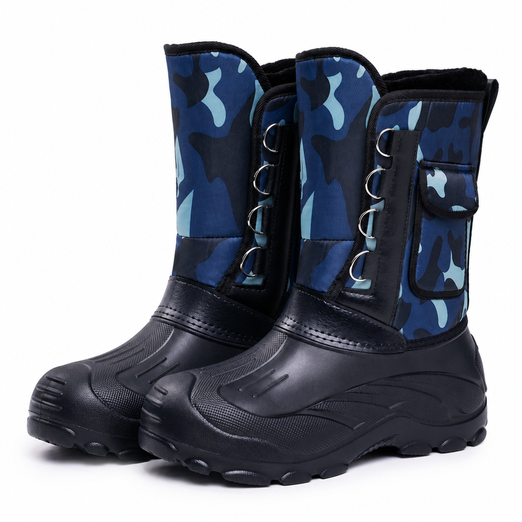 Ferris | Mens Snow Boots Waterproof Fleece Lined Warm Winter Boots Blue packshot