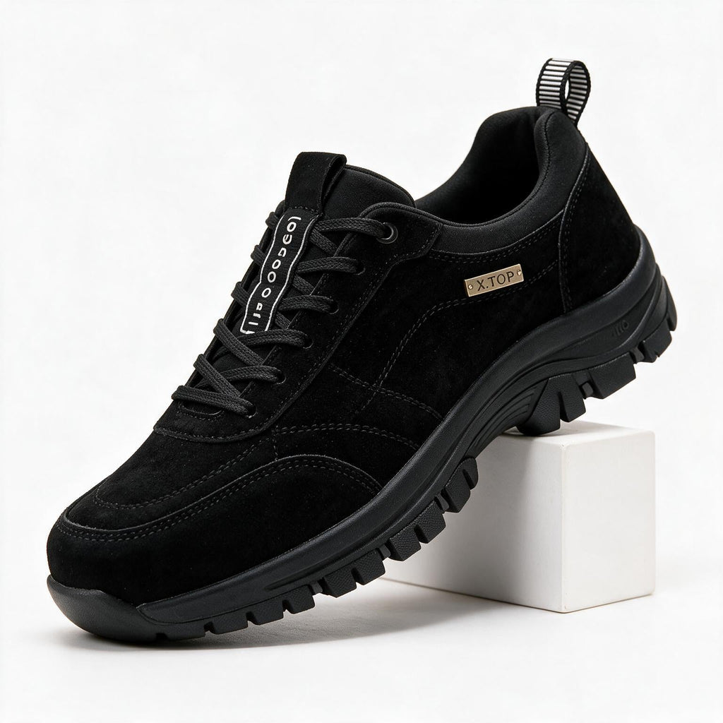 Boone | Mens Waterproof Non Slip Outdoor Work Trainers Shoes Black packshot