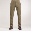 Rex | Mens Corduroy Straight Leg Casual Everyday Trousers, Khaki