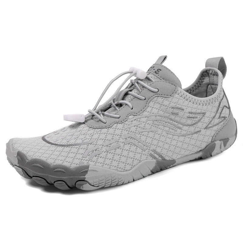 Ridge | Barefoot Minimalist Wide Toe Box Running On Gym Shoes - Grey